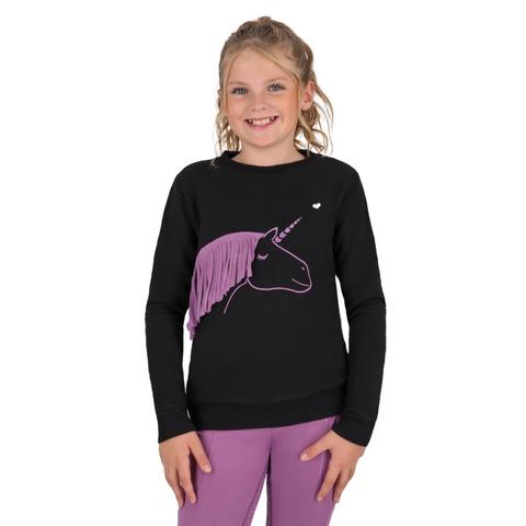 Bluza młodzieżowa QHP Lize czarno-fioletowa
