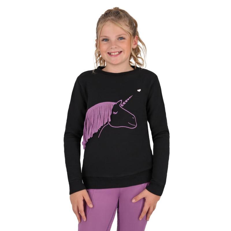 Bluza młodzieżowa QHP Lize czarno-fioletowa