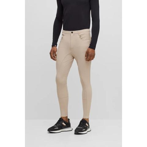 Bryczesy męskie Boss Equestrian pełen lej silikonowy Jim Beige, beżowe