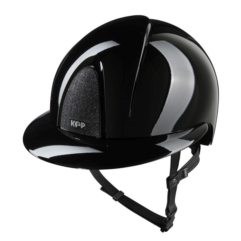 Kask Kep Smart Nova Star - szeroki daszek- brokatowy przód - czarny połysk