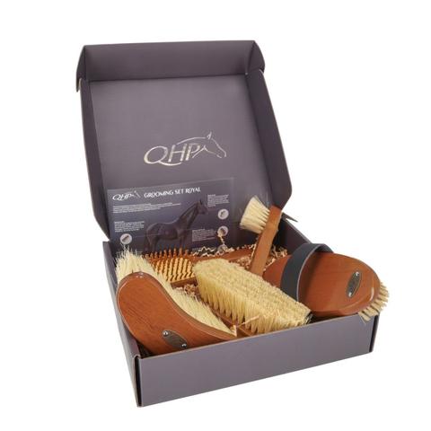 Zestaw szczotek QHP Royal Brown, brązowe
