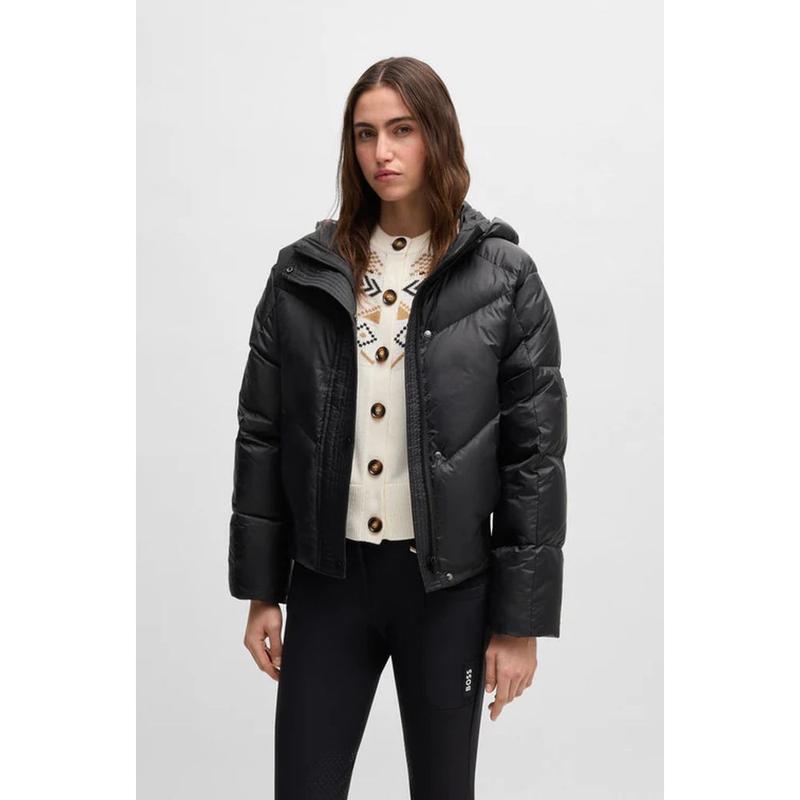 Kurtka damska zimowa Boss Equestrian Marsha Bomber Black, czarna