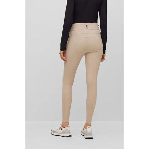 Bryczesy damskie Boss Equestrian Hailey pełen lej silikonowy Beige, beżowe