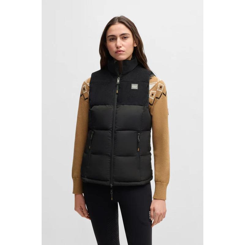Bezrękawnik damski Boss Equestrian Viola Black, czarny