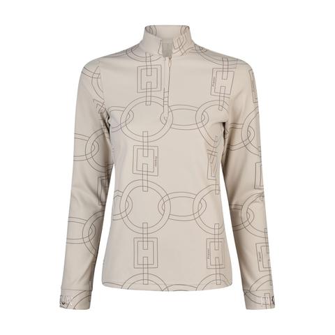 Bluzka damska Pikeur Zip Shirt Selection Pale Grey, beżowa 2025/2026