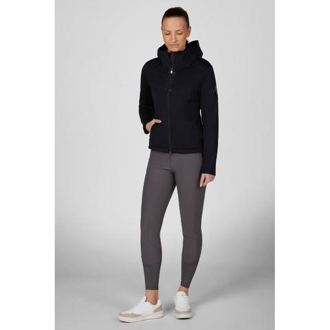 Bluza damska rozpinana z kapturem Pikeur Techvelvet Fleece Black, czarna 2026/2027