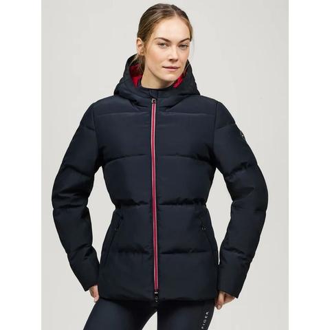 Kurtka damska z kapturem Tommy Hilfiger Equestrian Sidney Desert Sky, granatowa 2025