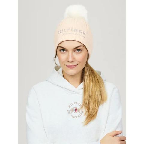 Czapka zimowa damska Tommy Hilfiger Equestrian Perry Taupe, beżowa 2025