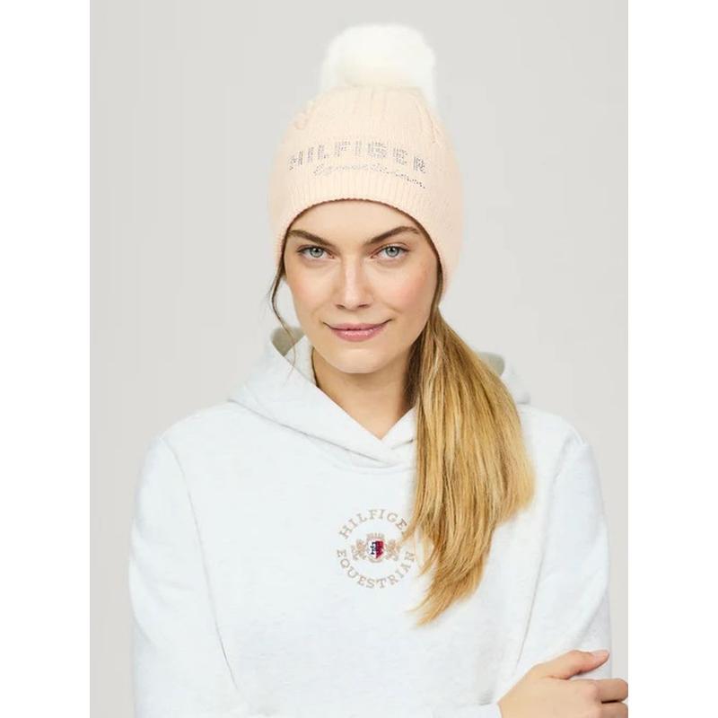 Czapka zimowa damska Tommy Hilfiger Equestrian Perry Taupe, beżowa 2025