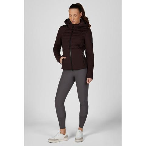 Bluza damska rozpinana z kapturem Pikeur Quilted Chocolate Brown, brązowa 2026/2027