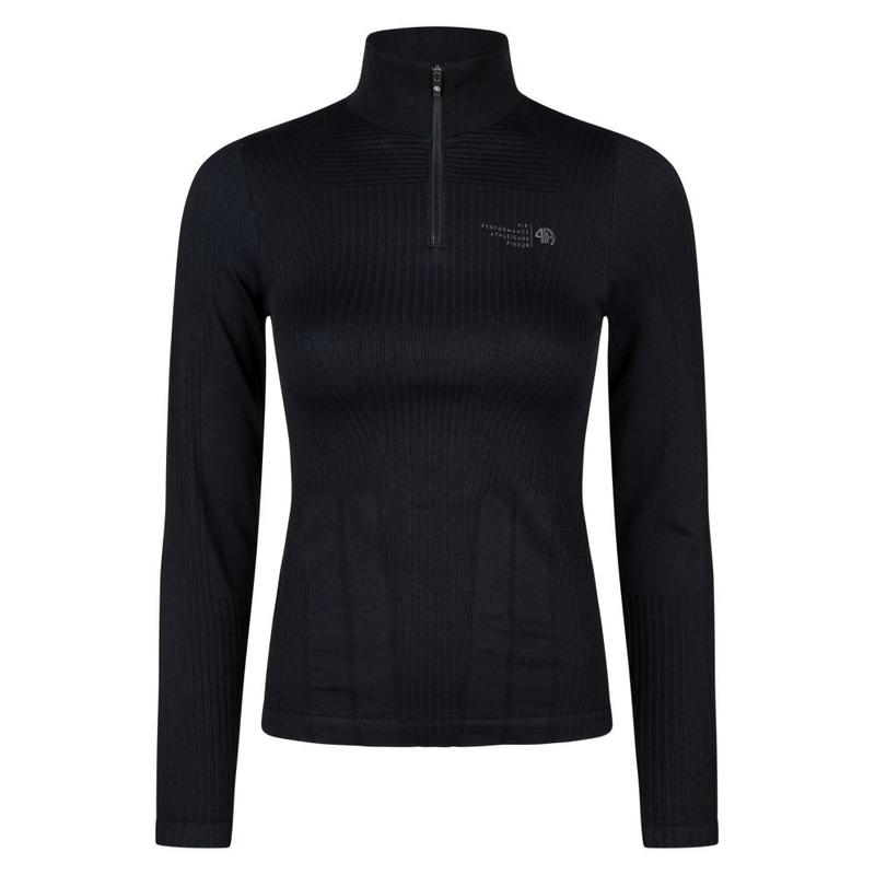 Golf damski Pikeur Knit Shirt 3D Black Navy, czarno-granatowy 2026/2027