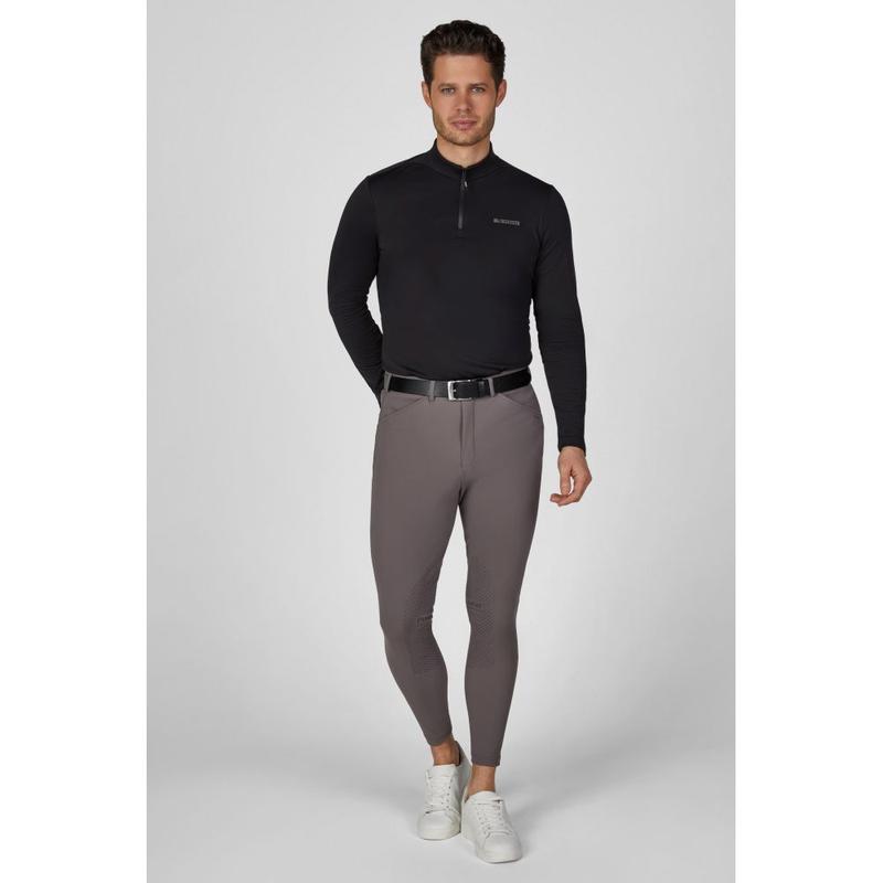Bluzka męska techniczna z zamkiem Pikeur Athleisure Black, czarna 2026/2027