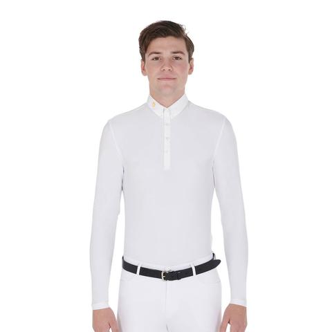 Bluzka konkursowa męska zimowa Equestro White, biała