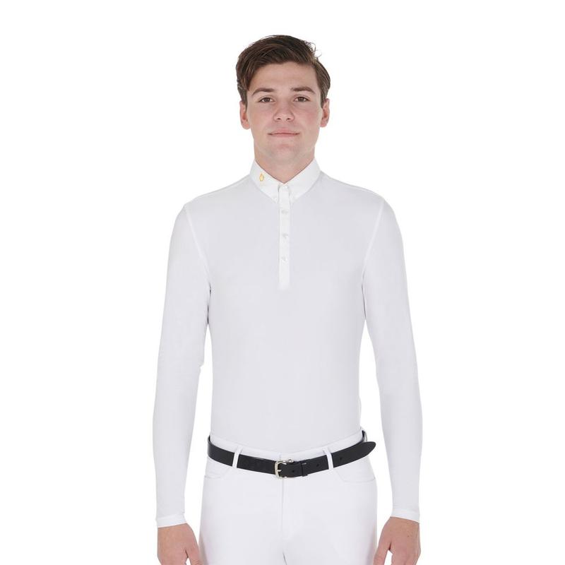 Bluzka konkursowa męska zimowa Equestro White, biała