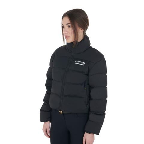 Kurtka pikowana damska Equestro Cropped czarna