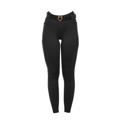 Legginsy damskie Equestro Hybrid Black, czarne 2025/2026