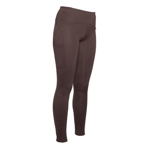 Legginsy zimowe damskie HKM Lauria Garrelli Arezzo ciemnobrązowe
