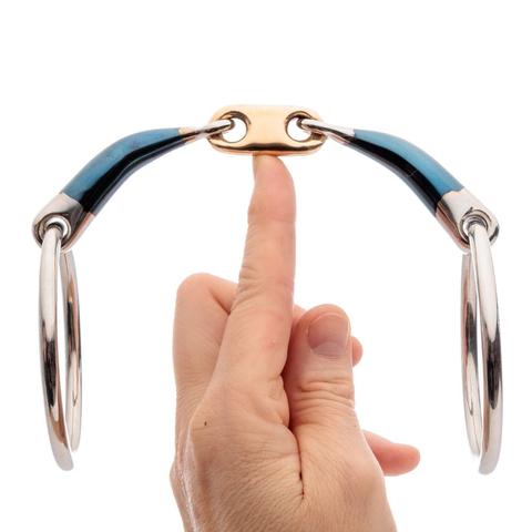 Wędzidło zwykłe anatomiczne Kavalkade KavalBit Sweet Iron podwójnie łamane blokujące się