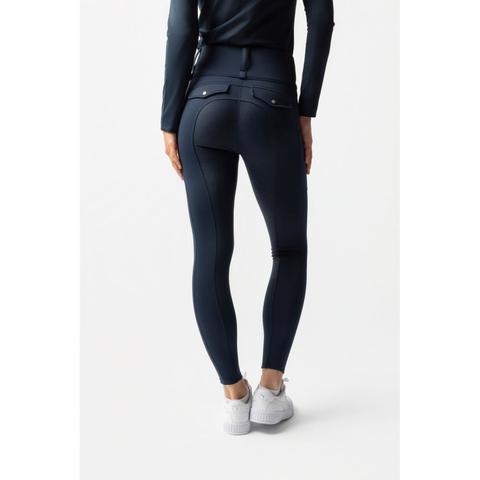 Bryczesy damskie zimowe Horze z pełnym lejem Anya granatowe