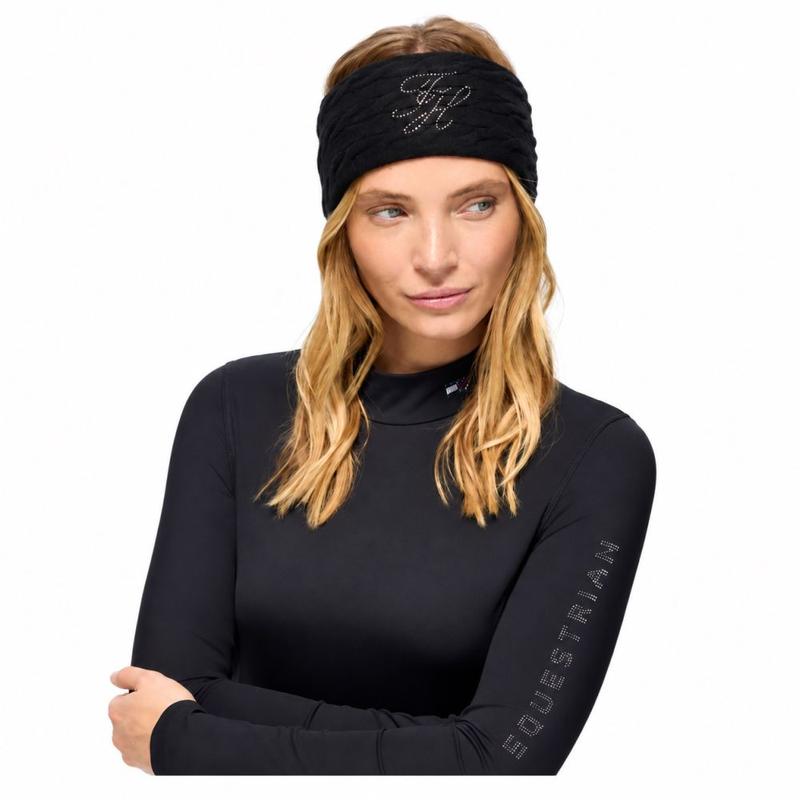 Opaska zimowa damska Tommy Hilfiger Equestrian Maggie Black, czarna 2026