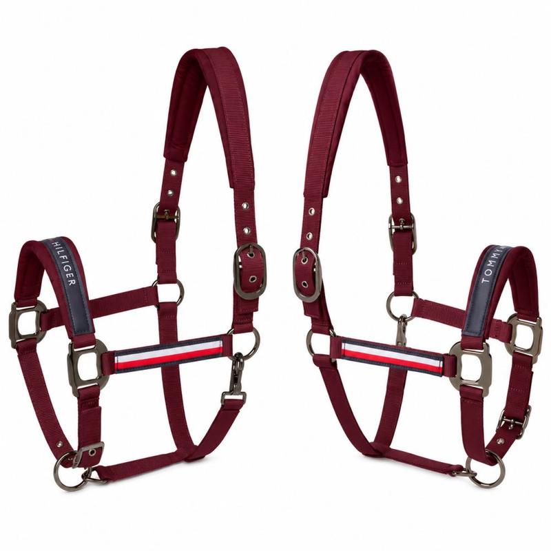 Kantar z uwiązem Tommy Hilfiger Equestrian Yale Burgundy, bordowy 2026