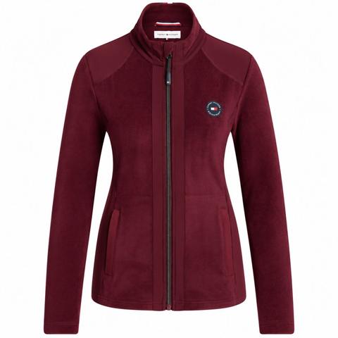 Bluza damska polarowa Elmonte Tommy Hilfiger Equestrian Burgundy, bordowa 2026