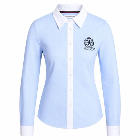 Koszula damska Tommy Hilfiger Equestrian Perkins Multi, błękitna 2026