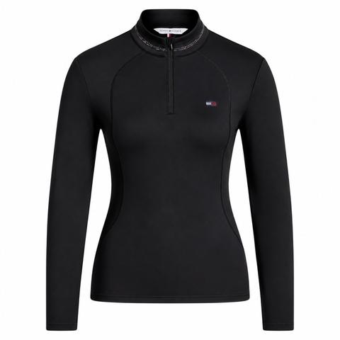 Bluzka techniczna damska Tommy Hilfiger Equestrian Cady, Black, czarna 2026
