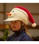 Czapka na kask QHP Bożonarodzeniowa Snowman biała