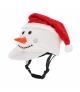 Czapka na kask QHP Bożonarodzeniowa Snowman biała