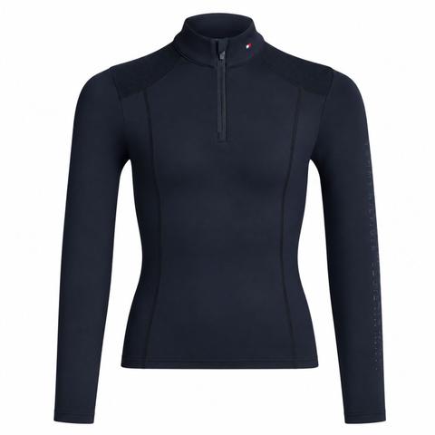 Bluzka techniczna młodzieżowa Tommy Hilfiger Equestrian Ava Desert Sky, granatowa 2026