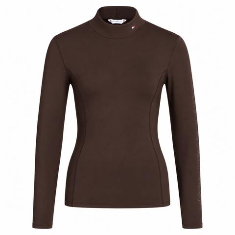 Golf damski techniczny Tommy Hilfiger Equestrian Ava, Cacao, brązowy 2026
