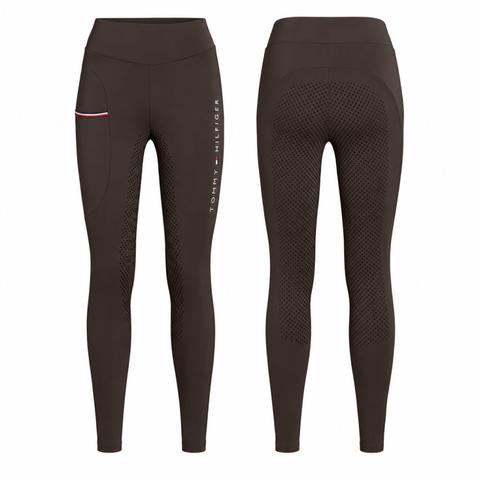 Legginsy damskie Tommy Hilfiger Equestrian Elmira Cacao, brązowe 2026