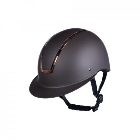 Kask HKM Lady Shield brązowo-różowozłoty