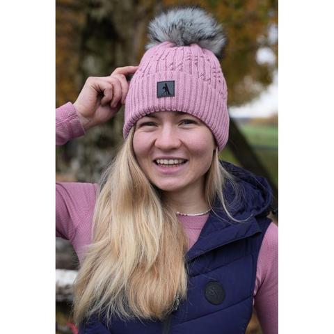 Czapka zimowa z pomponem Silwear Pinklady Aleksa różowa