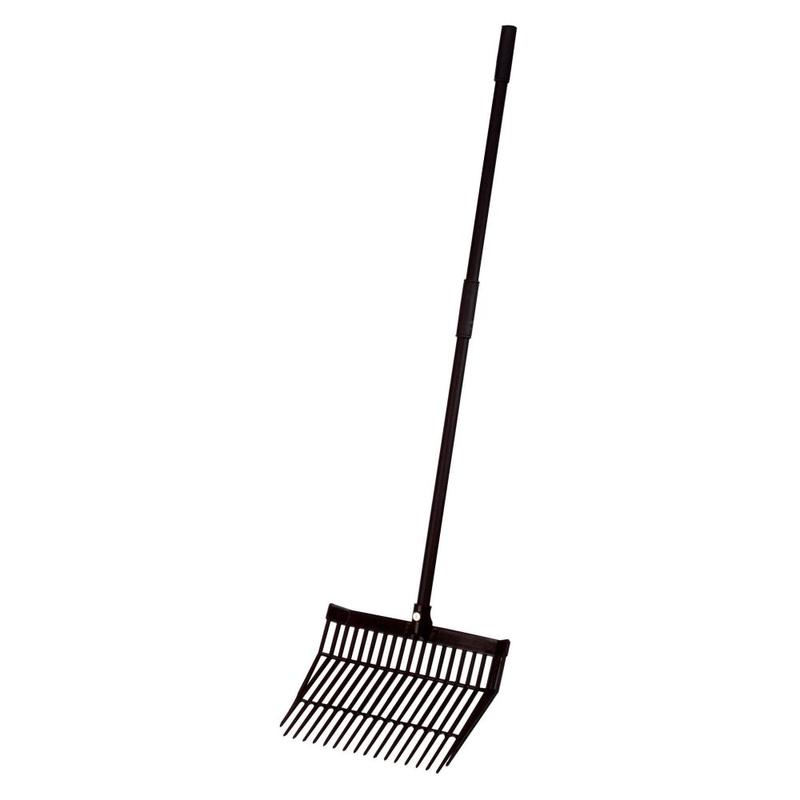 Widły plastikowe z metalowym trzonkiem Ekkia czarne