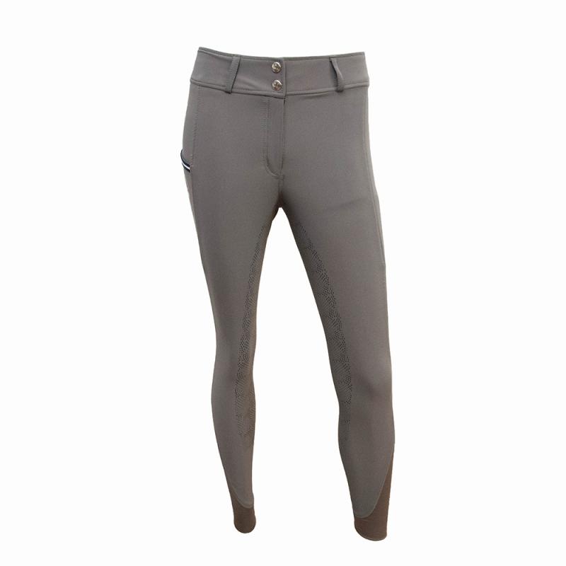 Bryczesy z silikonem HKM Comfort Style szare