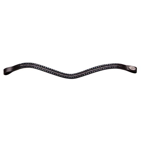 Naczółek QHP Almond czarny z beżowymi kryształkami