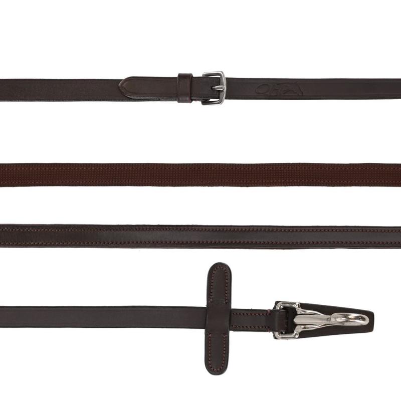 Wodze z karabińczykami QHP brązowe