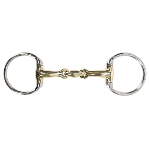 Wędzidło oliwkowe QHP argentan podwójnie łamane