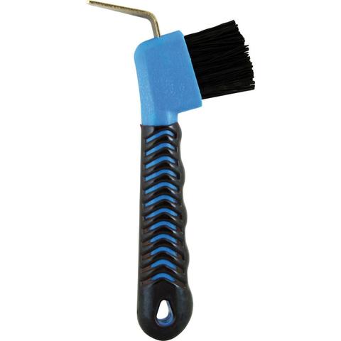 Szczotkokopystka z rączką gumowaną York błękitno-brązowa