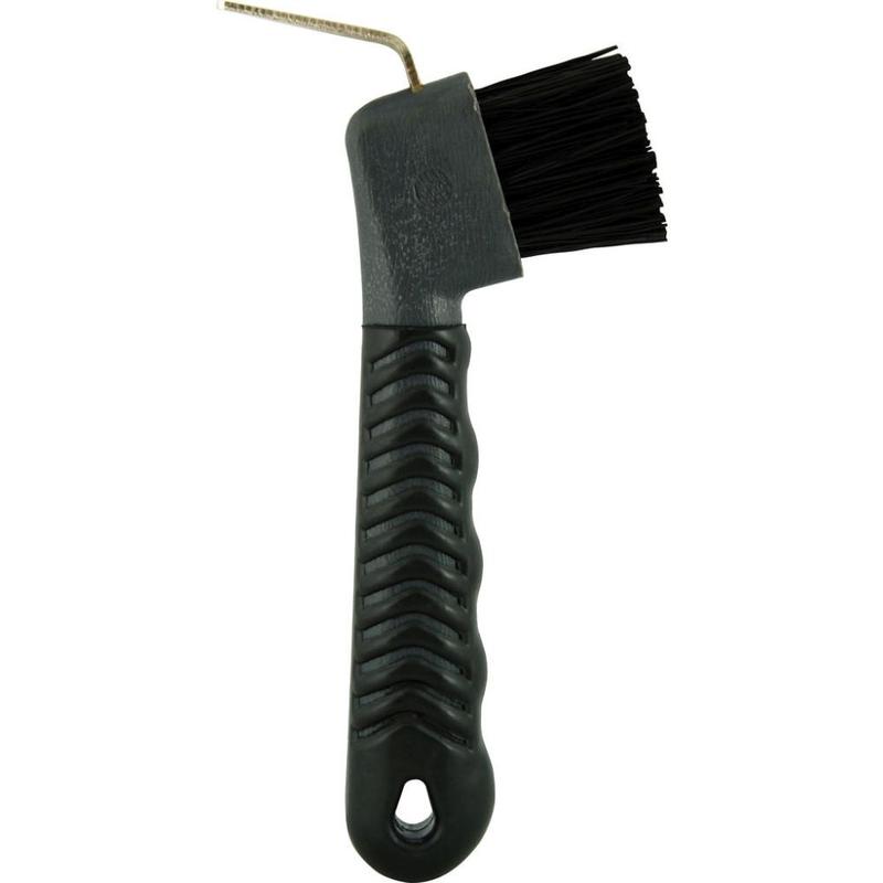 Szczotkokopystka z rączką gumowaną York szaro-czarna