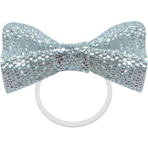 Gumki-kokardki do zaplatania koreczków York srebrne