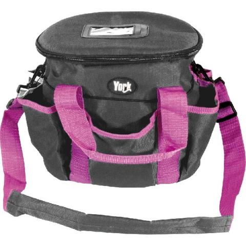 Torba na akcesoria York szaro-różowa