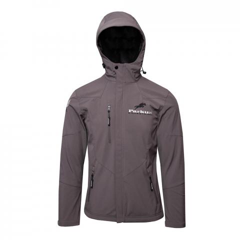 Kurtka męska wiosna/lato PARKUR Softshell nano stalowa