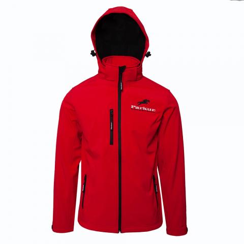 Kurtka męska jesień/zima PARKUR Softshell czerwona