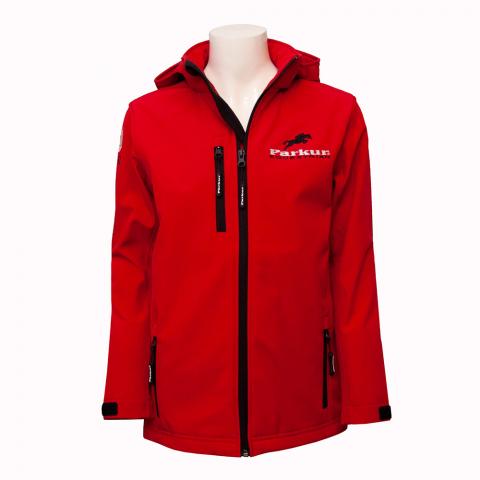 Kurtka dziecięca jesień/zima PARKUR Softshell czerwona