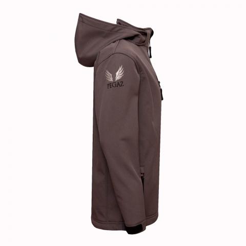 Kurtka dziecięca jesień/zima PARKUR Softshell stalowa