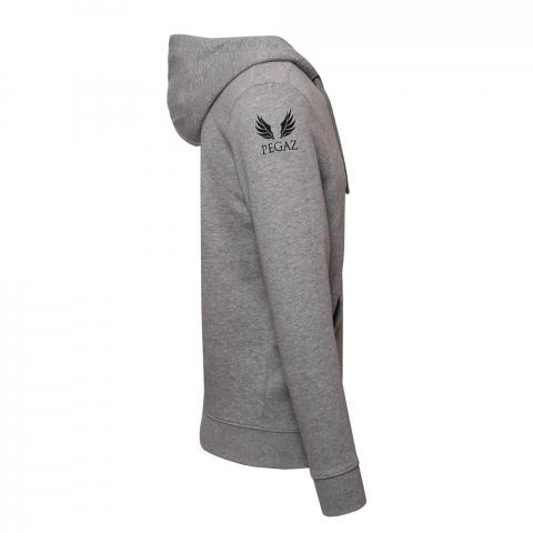 Bluza męska PARKUR z kapturem ciemnoszary melanż