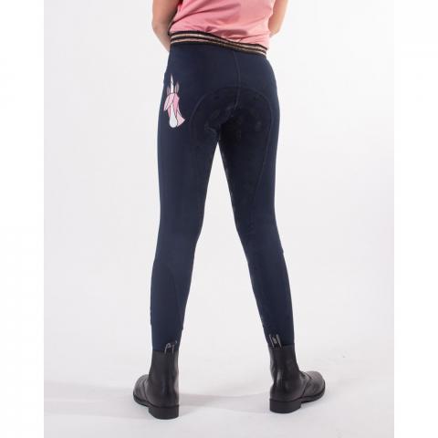 Legginsy młodzieżowe QHP Sanna Navy, granatowe